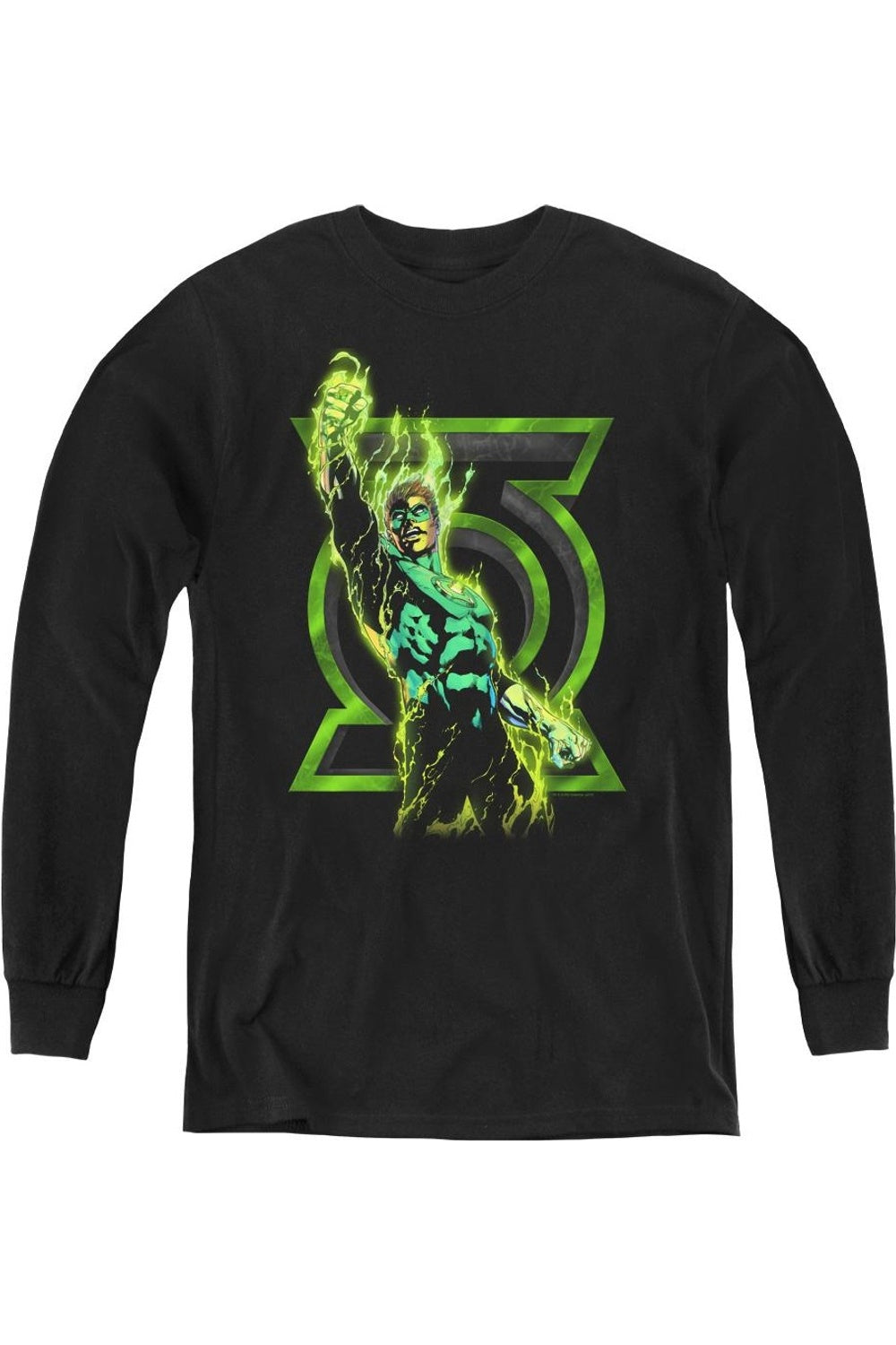 

Футболка с длинным рукавом Green Lantern Fully Charged для детей Gildan