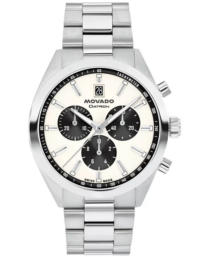 

Мужские часы Datron Swiss Quartz Chrono из нержавеющей стали 41 мм Movado