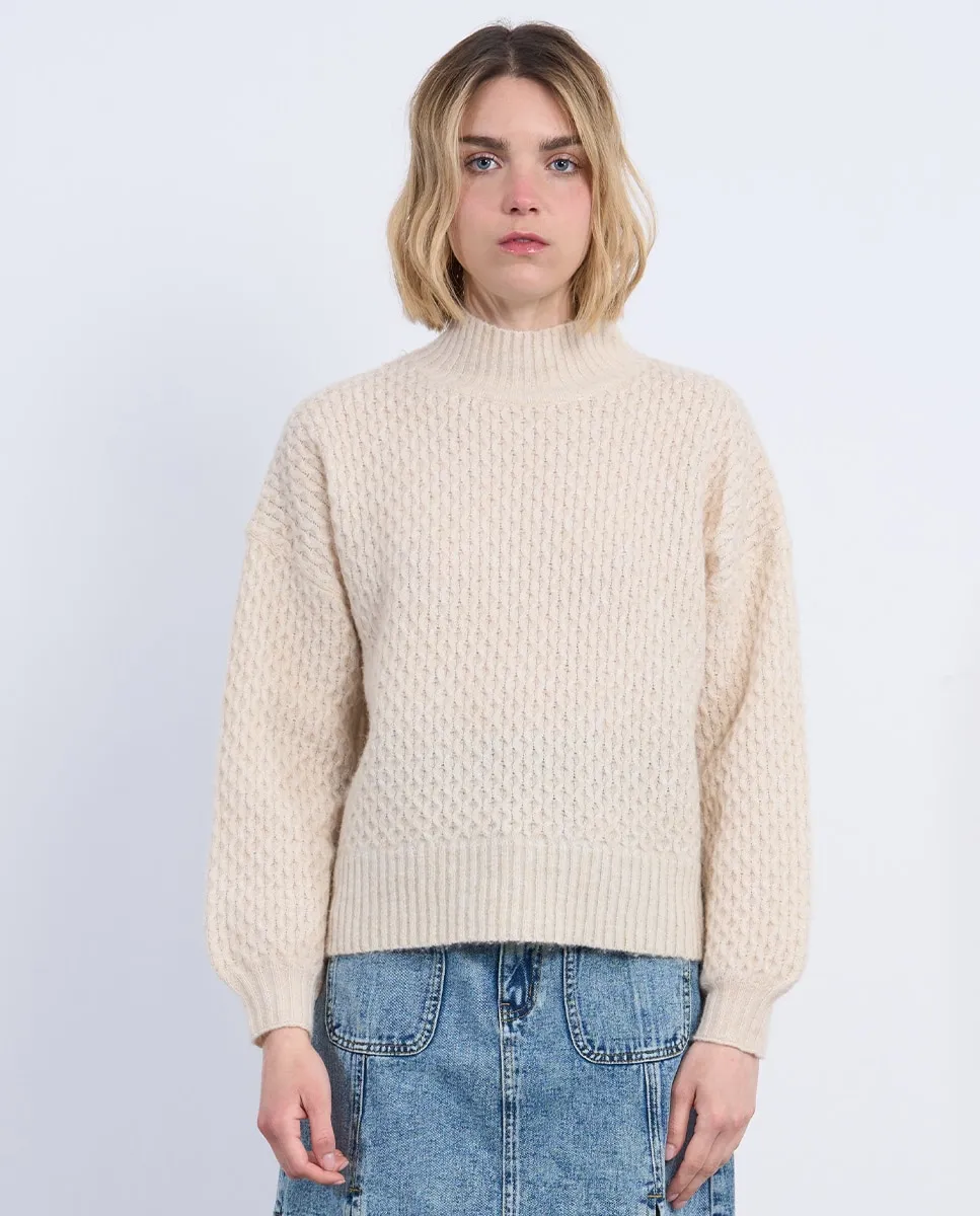 

Женский свитер с длинным рукавом из смешанной пряжи Lili Sidonio, бежевый