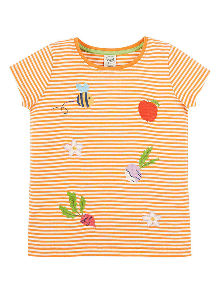 

Футболка Camille Frugi, цвет orange/weiß