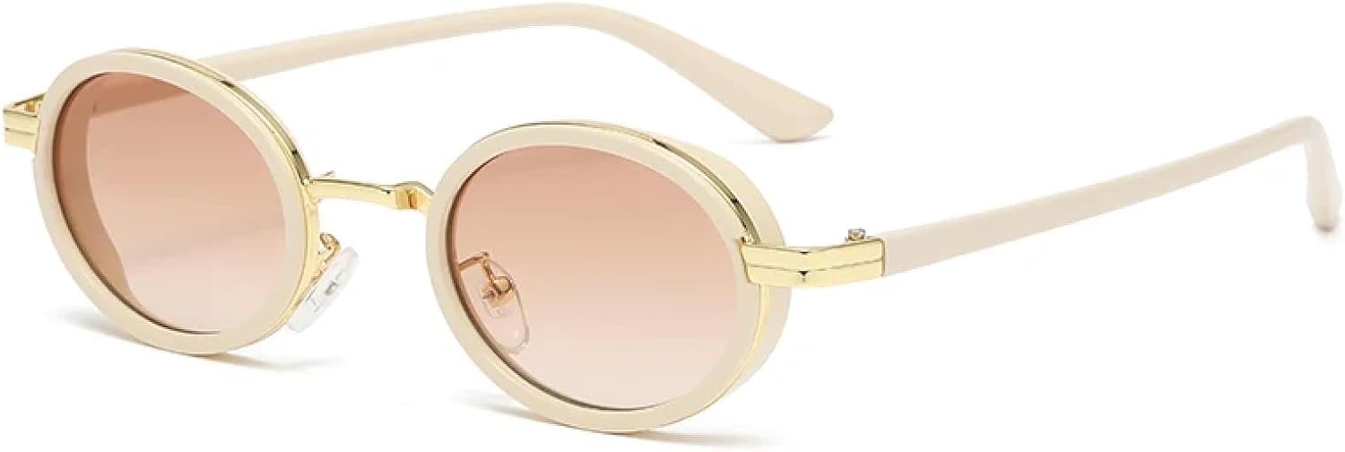 

Солнцезащитные очки в металлической оправе для женщин, модные солнцезащитные очки с защитой от УФ-излучения UV400, мужские солнцезащитные очки в стиле панк и винтаж для женщин SZVVBKK, Champagne Gold Pink