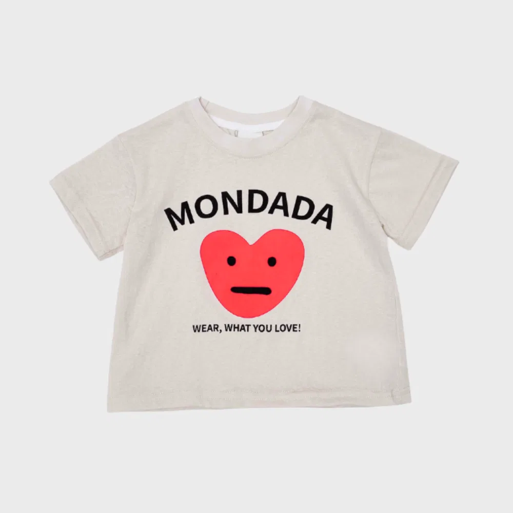Детская футболка Signature овсяного цвета от Mondada