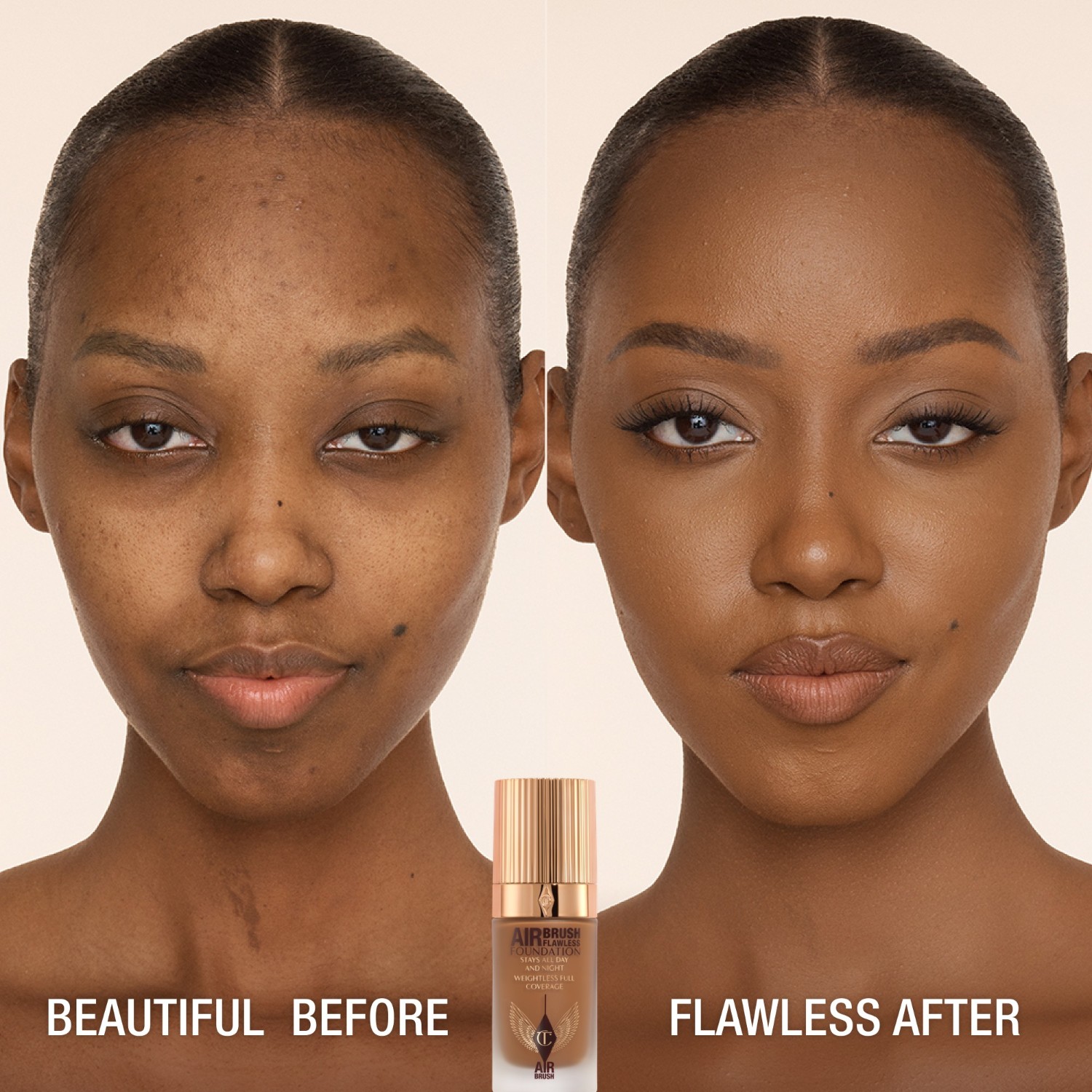 Тональный крем для лица airbrush flawless Charlotte Tilbury, neutral 13, объем 30 мл — фото 2
