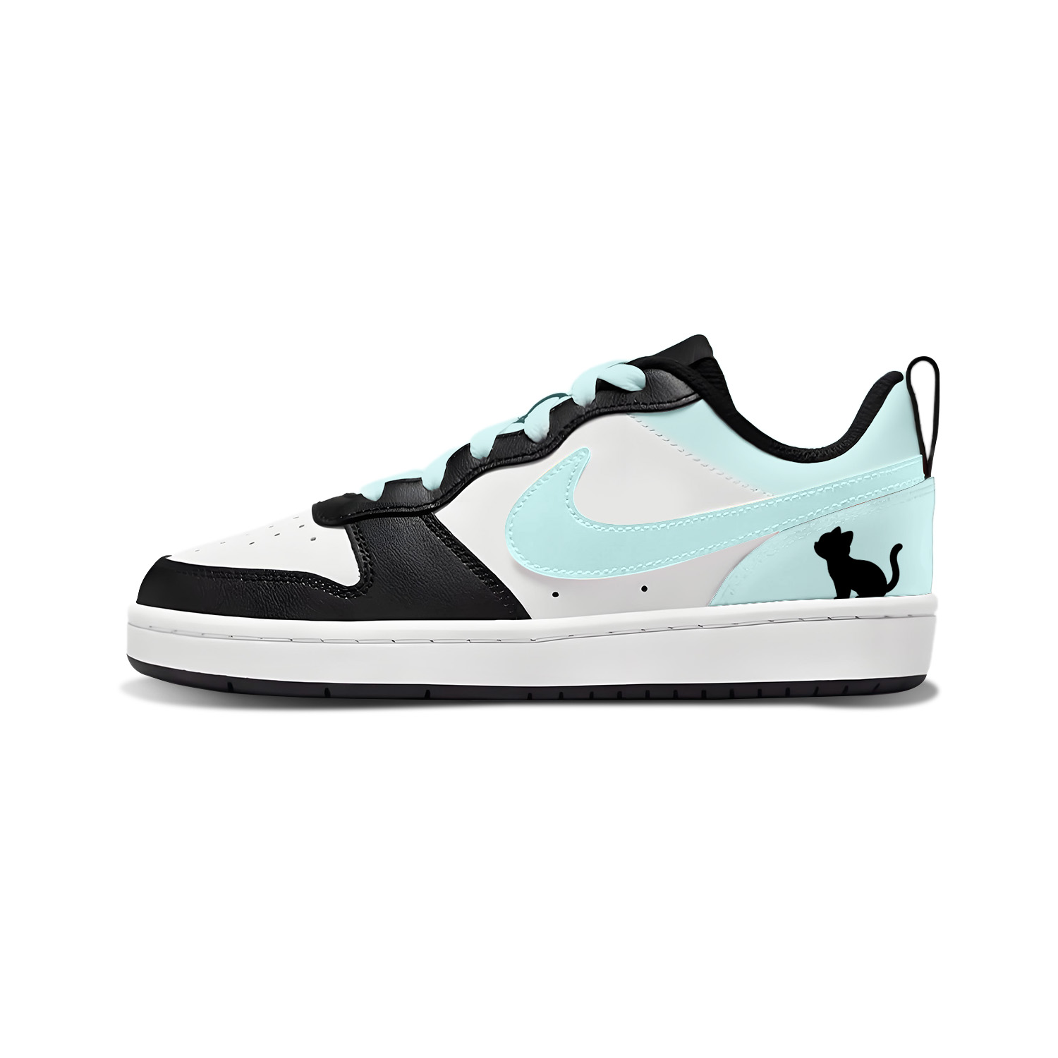 

Кроссовки Court Borough Cushioning Low top Skateboard Shoes Kids' Nike, черный