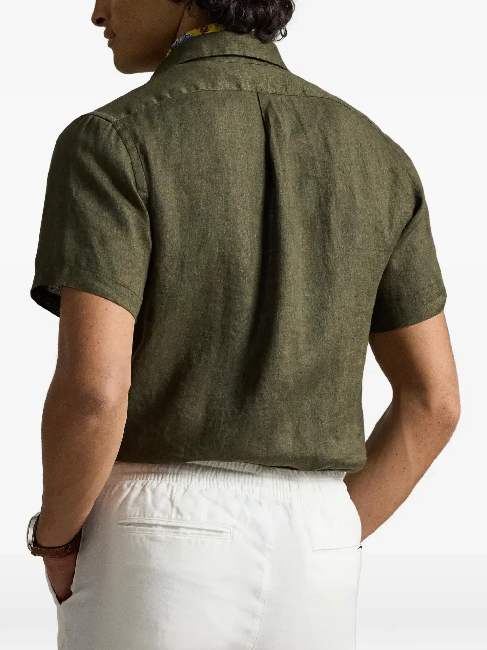 Рубашка с коротким рукавом и вышивкой Polo Ralph Lauren, зеленый — фото 4