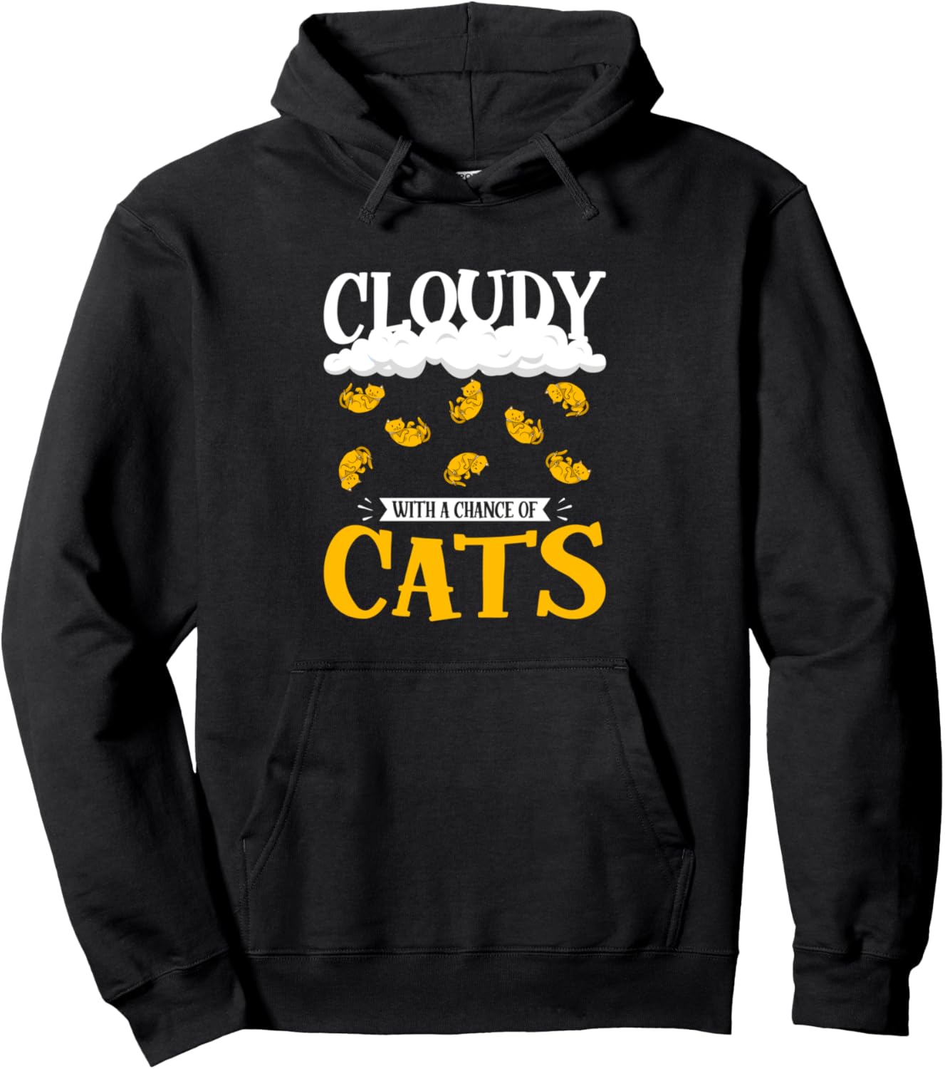 

Облачный дизайн с возможностью появления кошек. Худи Cat Meteorologist Design, черный