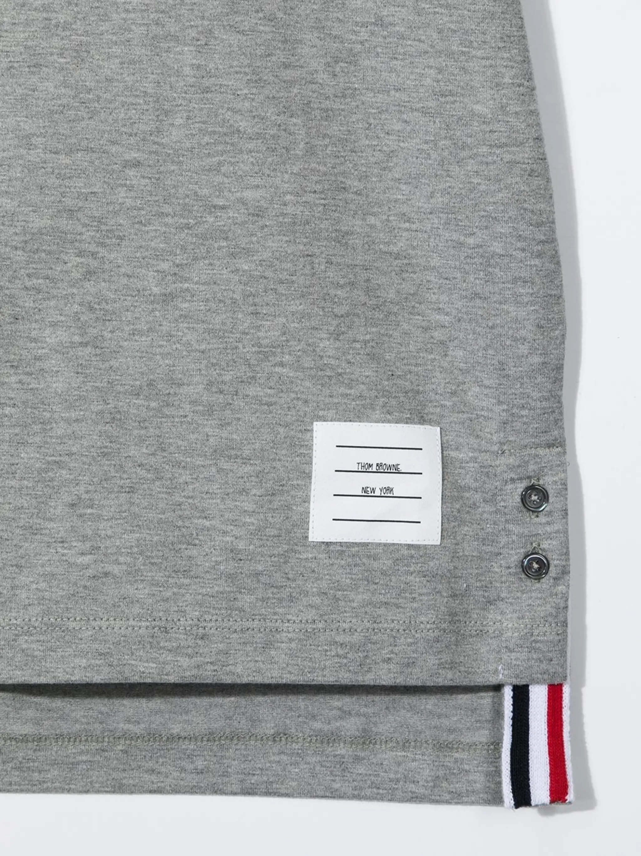 Футболка из джерси Thom Browne Kids, серый — фото 3