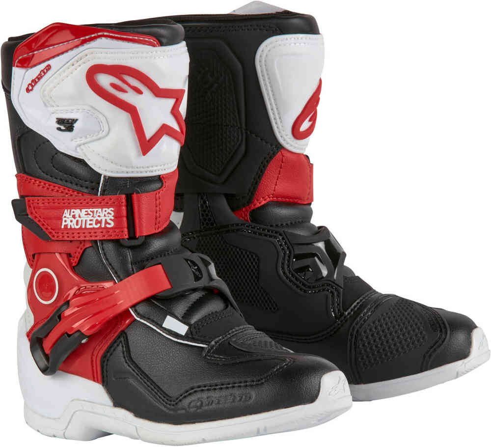 

Детские ботинки для мотокросса Tech 3S Alpinestars, белый/черный/красный