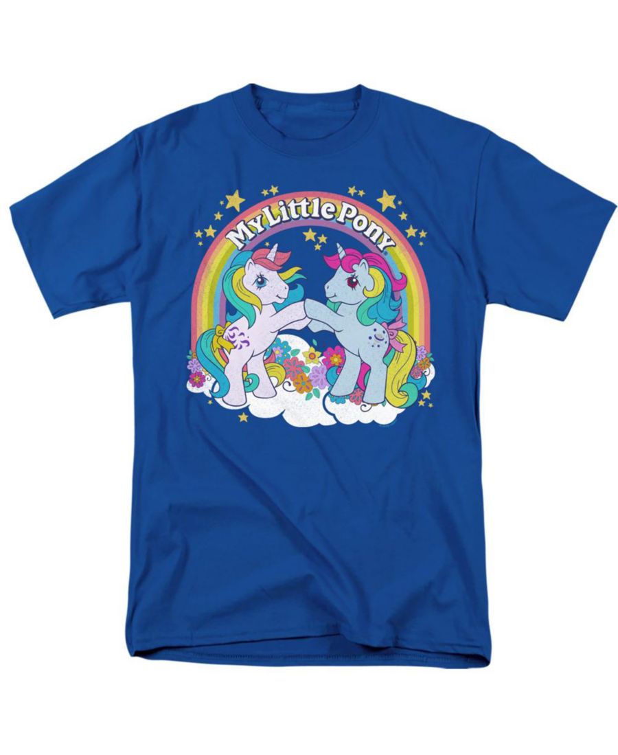 

Мужская футболка в стиле ретро с единорогом и жестом кулачок из мультфильма Мой маленький пони Hasbro+, Royal