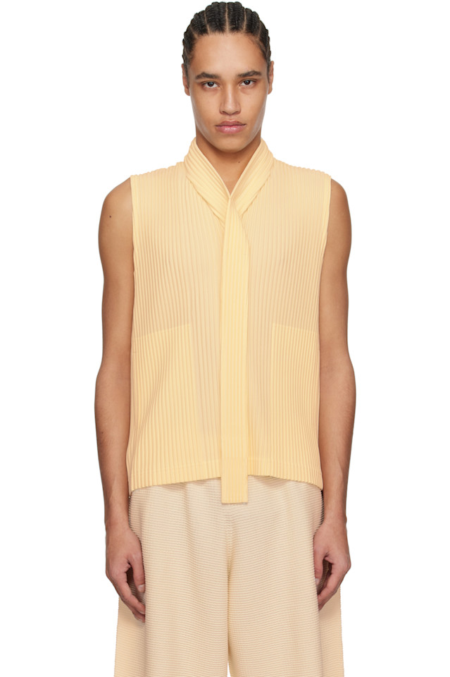 

Турбинный жилет Homme Plissé Issey Miyake, белый