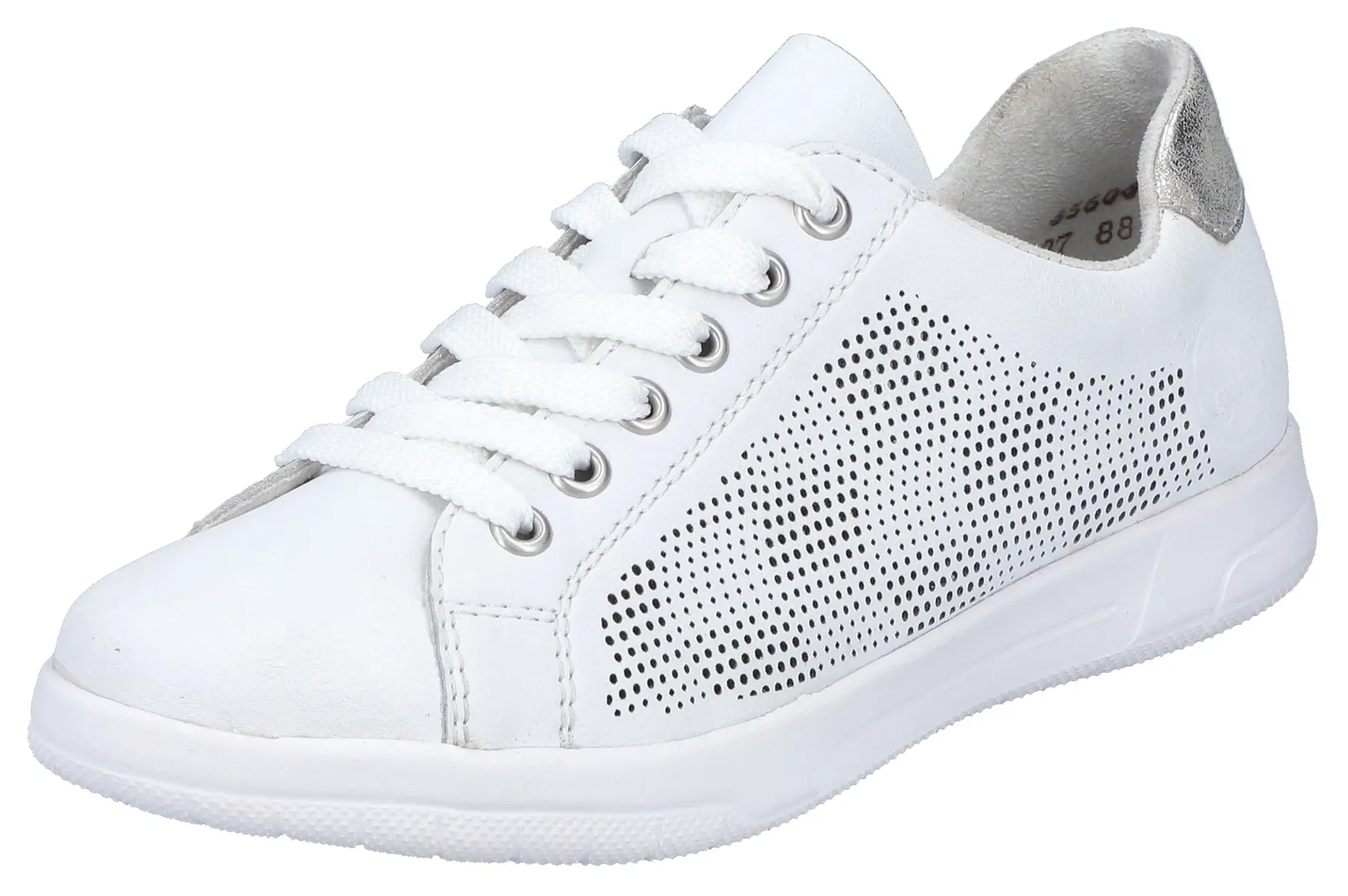 Кроссовки Rieker, съемная текстильная вставка, повседневная обувь, полуботинки, туфли на шнуровке, серебристый