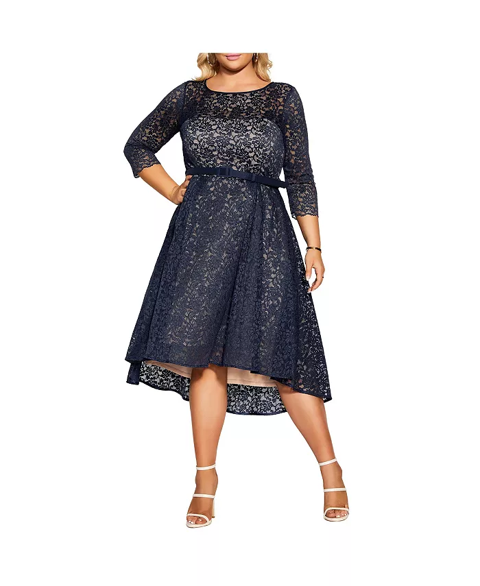 

Платье Plus Size Lace Lover CITY CHIC, черный