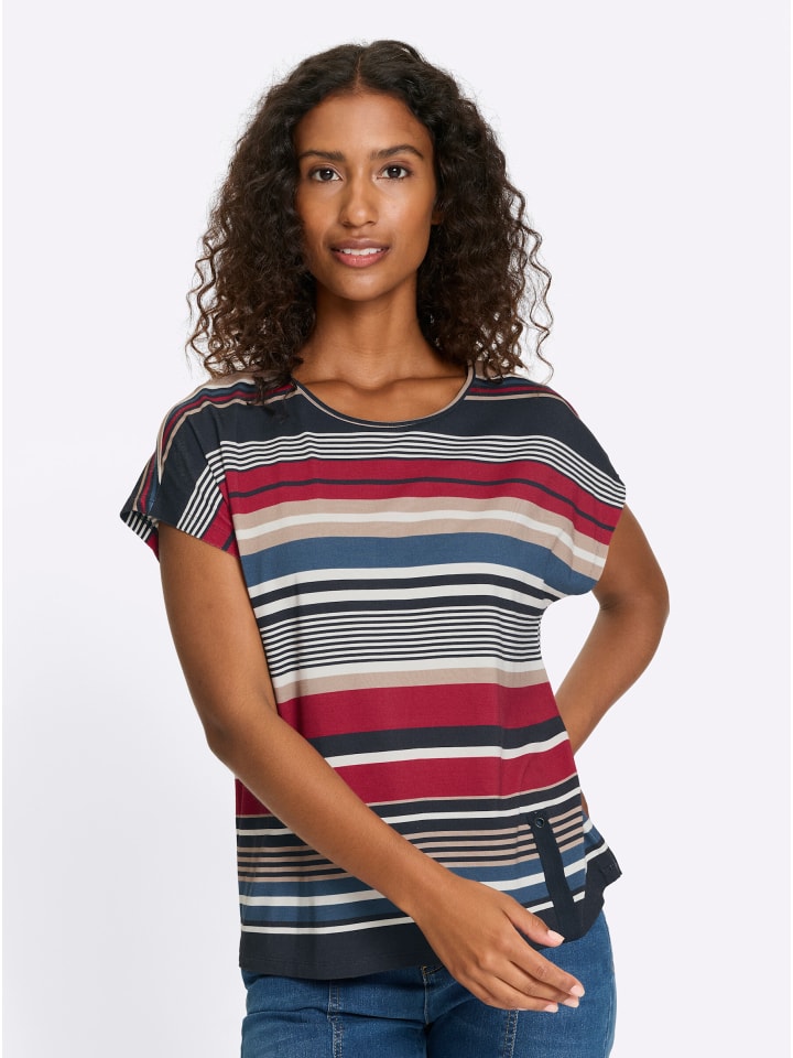 

Рубашка с короткими рукавами в полоску цвета кунжута Heine