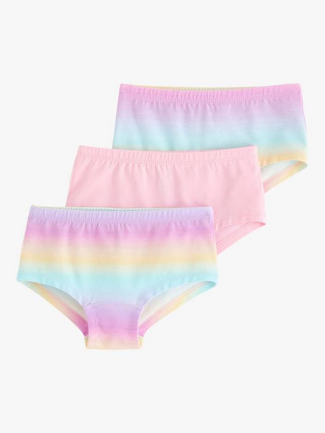 

Детские хлопковые эластичные радужные трусики Lindex, Pack of 3, Light Pink