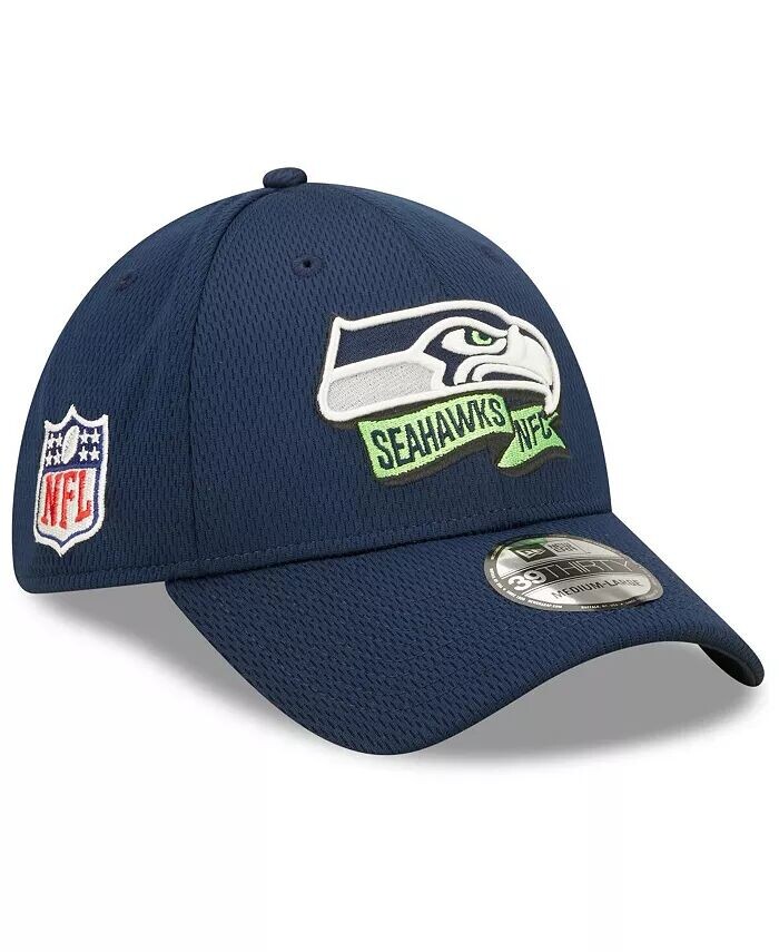 

Мужская бейсболка College Navy Seattle Seahawks 2022 Sideline 39THIRTY Coaches Flex Hat New Era