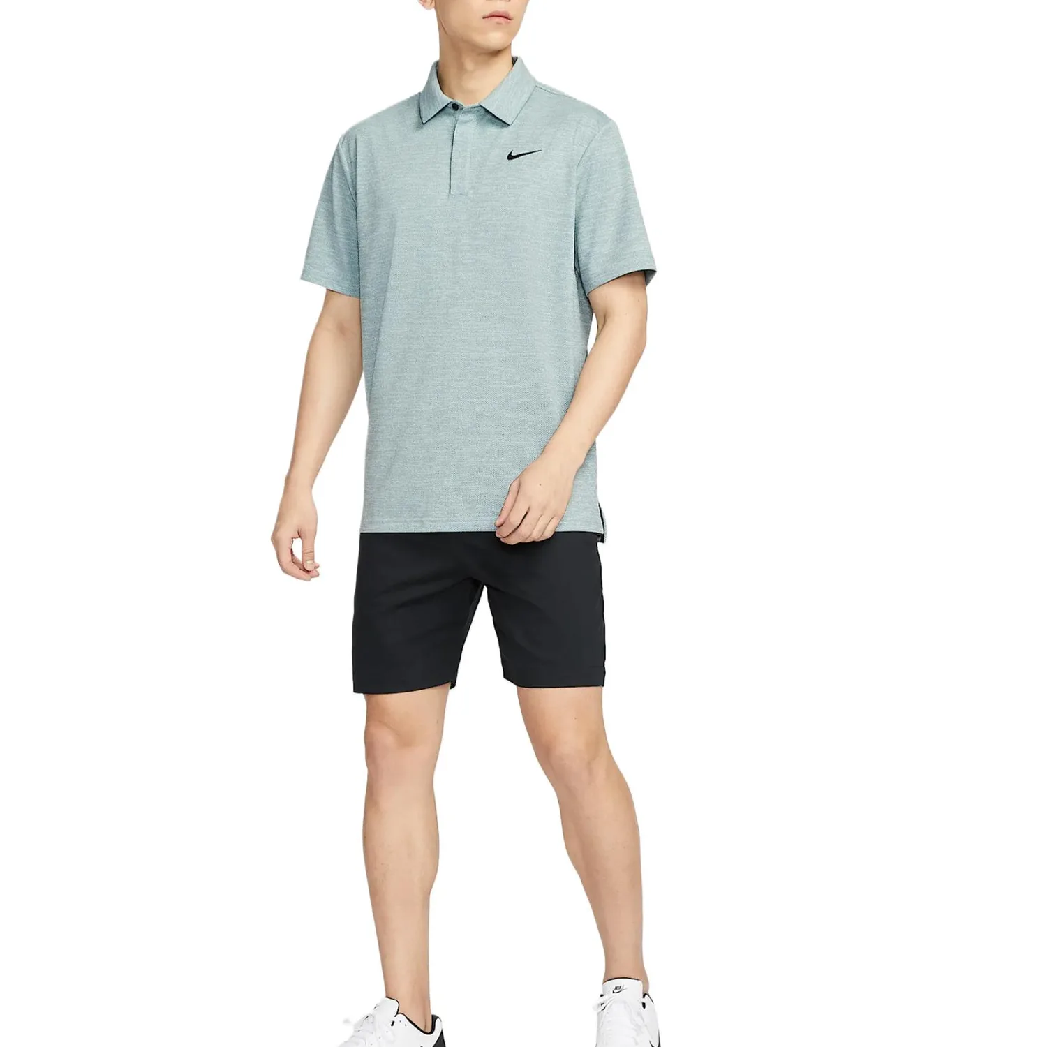 Мужская поло для гольфа Tour Dri FIT Jacquard Nike, Ocean Dark Blue — фото 4