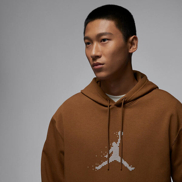 Толстовка Air Jordan Essentials Holiday Fleece Pullover Hoodie 'Light British Tan Sail', цвет light british tan/sail — фото 3