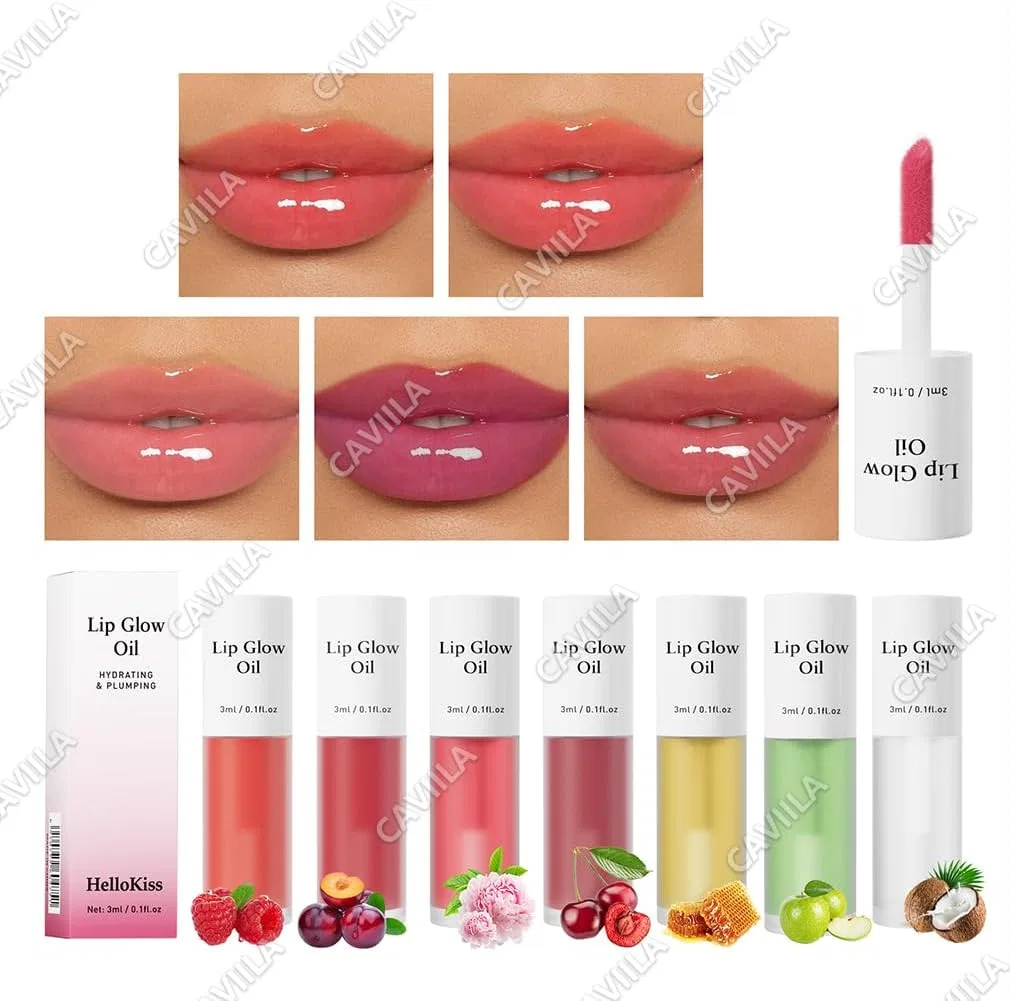 Блеск для губ HelloKiss Lip Oil с фруктовым ароматом, 7 цветов, 2# Red Plum Cavilla — фото 2