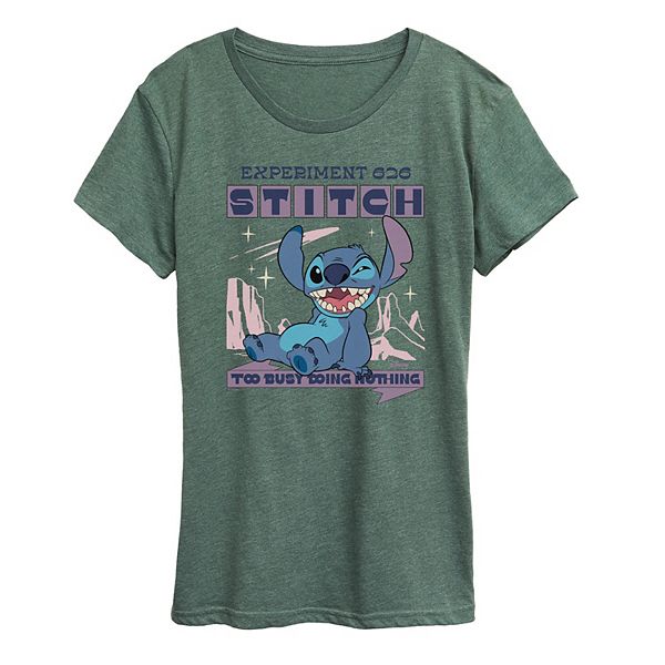 

Женская футболка Lilo & Stitch Too Busy Doing Nothing Disney, Heather Juniper