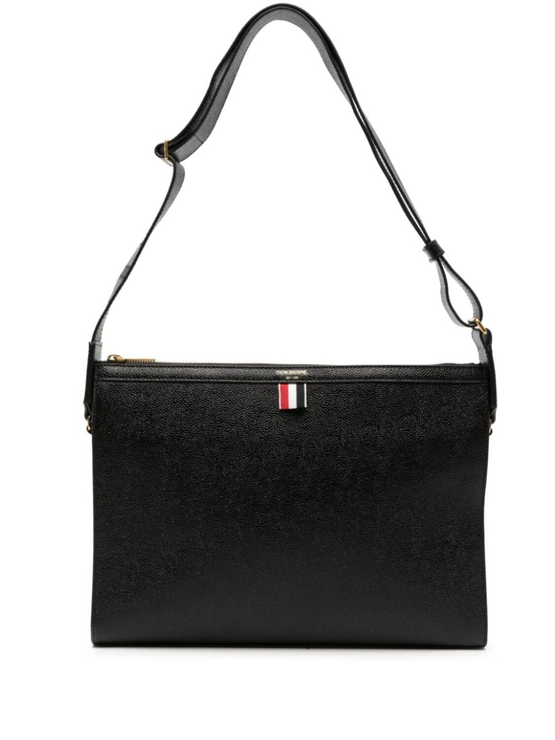 

Сумка через плечо с полосками 4-Bar Thom Browne, черный