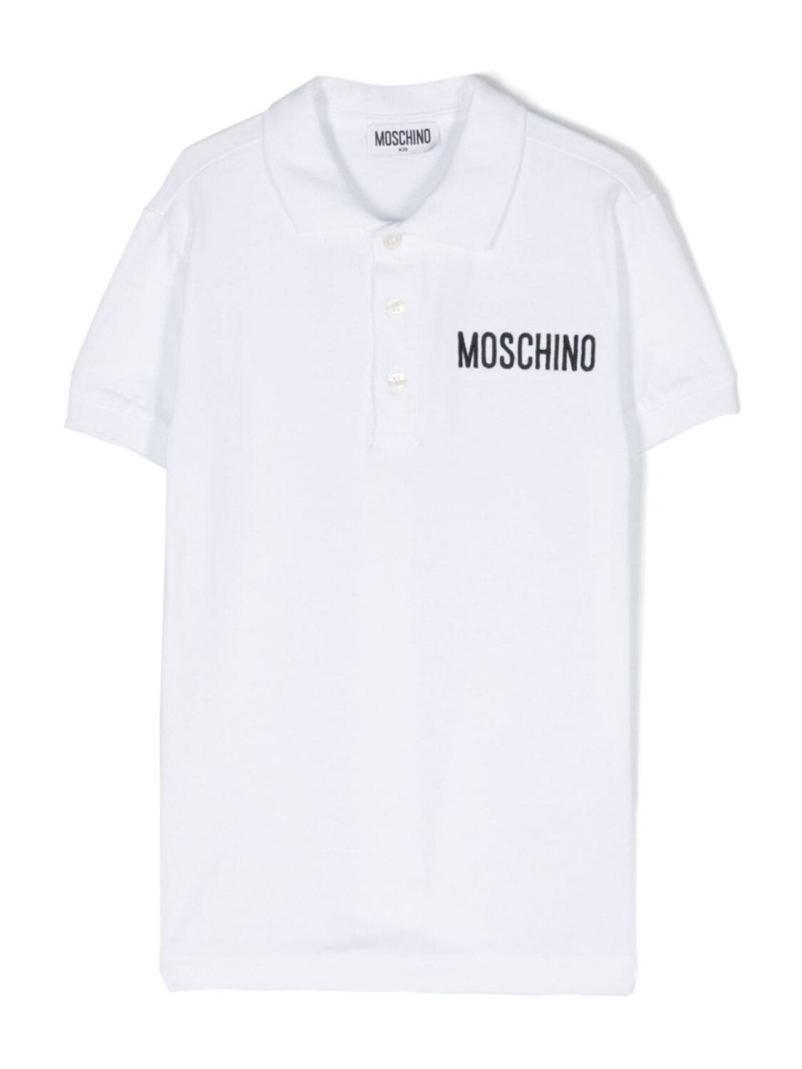 

Рубашка поло с вышитым логотипом Moschino Kids, белый