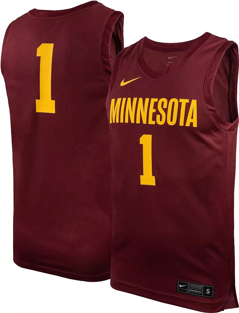 

Мужская баскетбольная майка Nike Minnesota Golden Gophers #1 бордового цвета