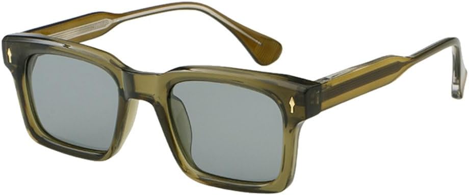 

Солнцезащитные очки MUTYNE в стиле ретро для мужчин, квадратные солнцезащитные очки из ацетата для женщин, защита от УФ-излучения UV400, леопардовый принт, Green With Grey