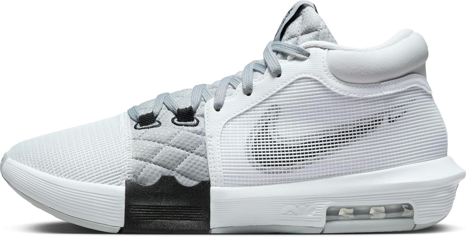 

Nike Lebron Witness VIII, мужские баскетбольные кроссовки, 0, White Black Grey White Black Lt Smoke Grey