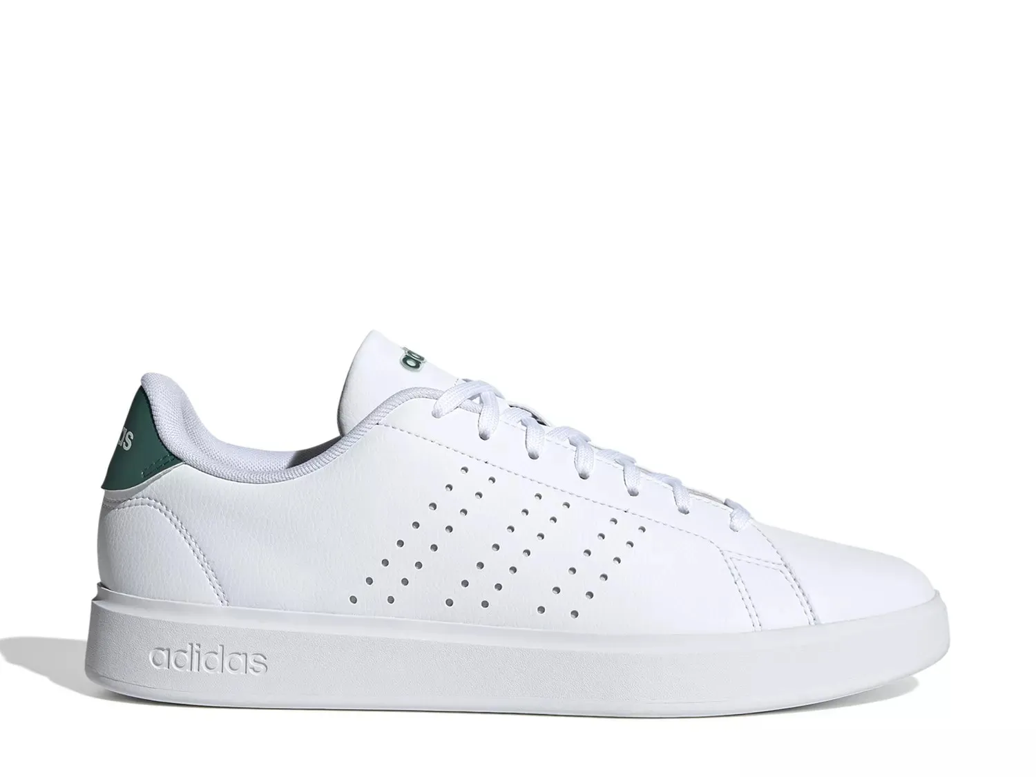 Кроссовки Adidas Advantage 2.0 — мужские, белые/зеленые — фото 3