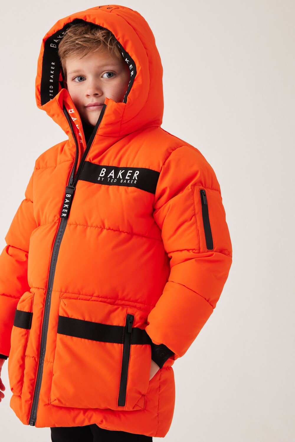 

Длинное стеганое пальто, устойчивое к воздействию дождя Baker By Ted Baker, оранжевый
