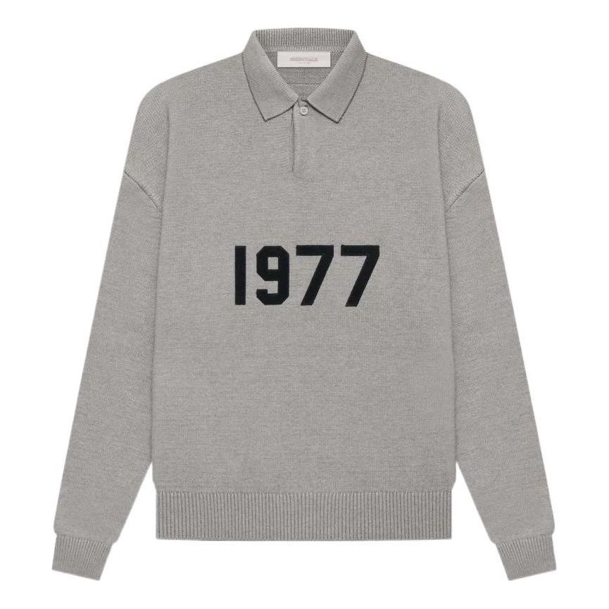 

Толстовка Fear of God Essentials SS22 Knit Ls Polo 1977 Dark Oatmeal