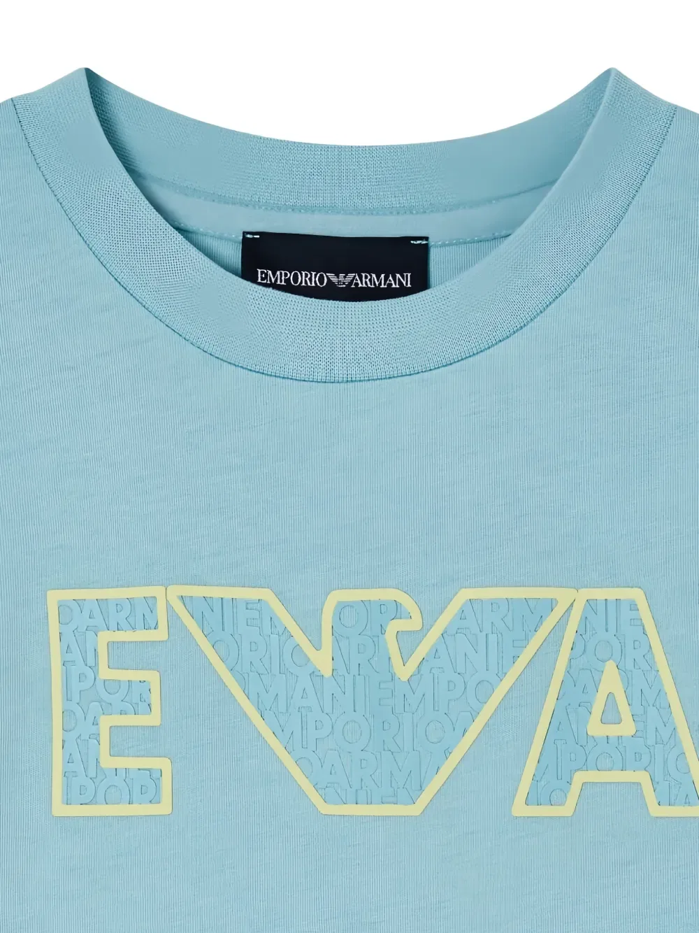 Футболка с круглым вырезом Emporio Armani Kids, синий — фото 3