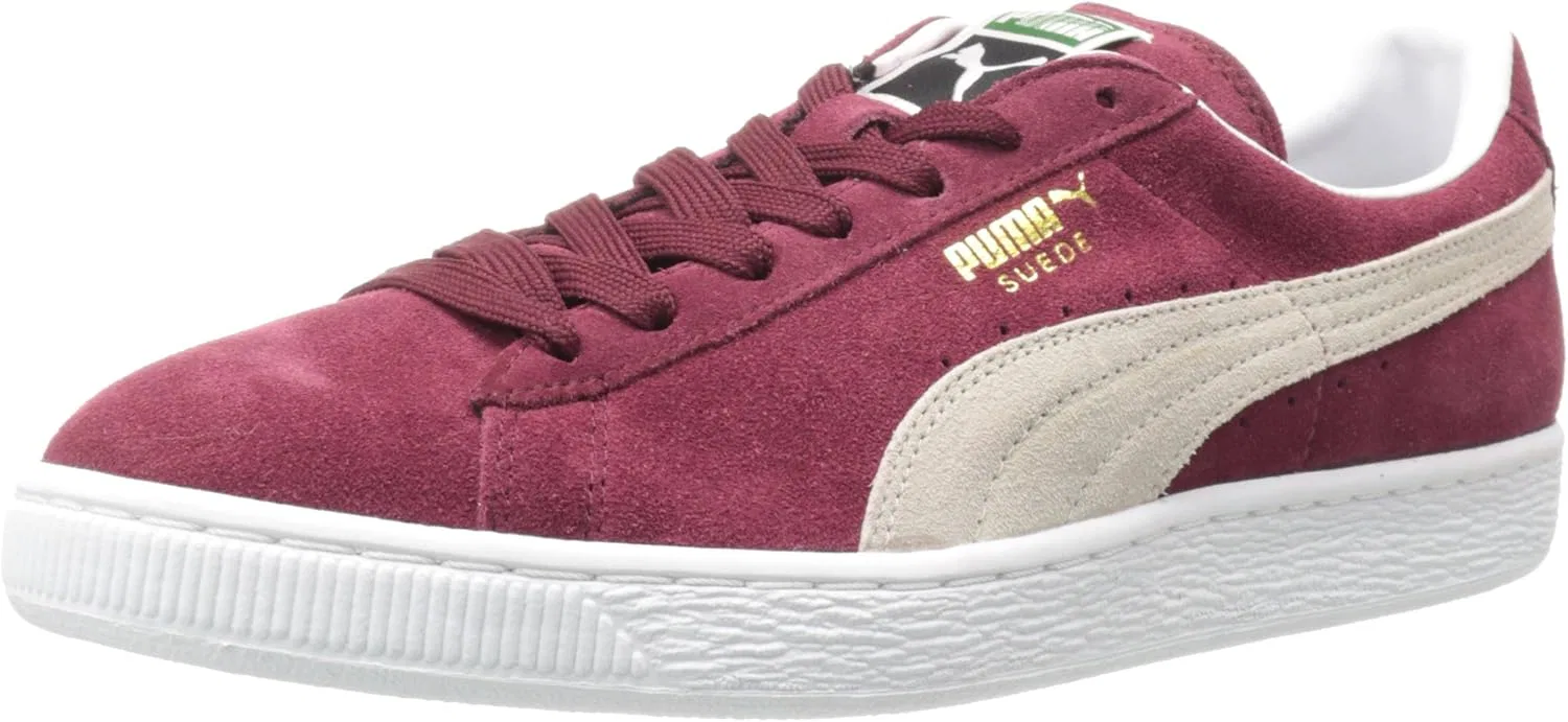 Классические низкие кроссовки Puma унисекс из замши для взрослых, Cabernet White