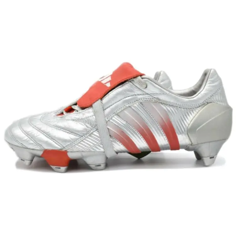 

Футбольные бутсы мужские низкие серебристо-оранжевые Adidas