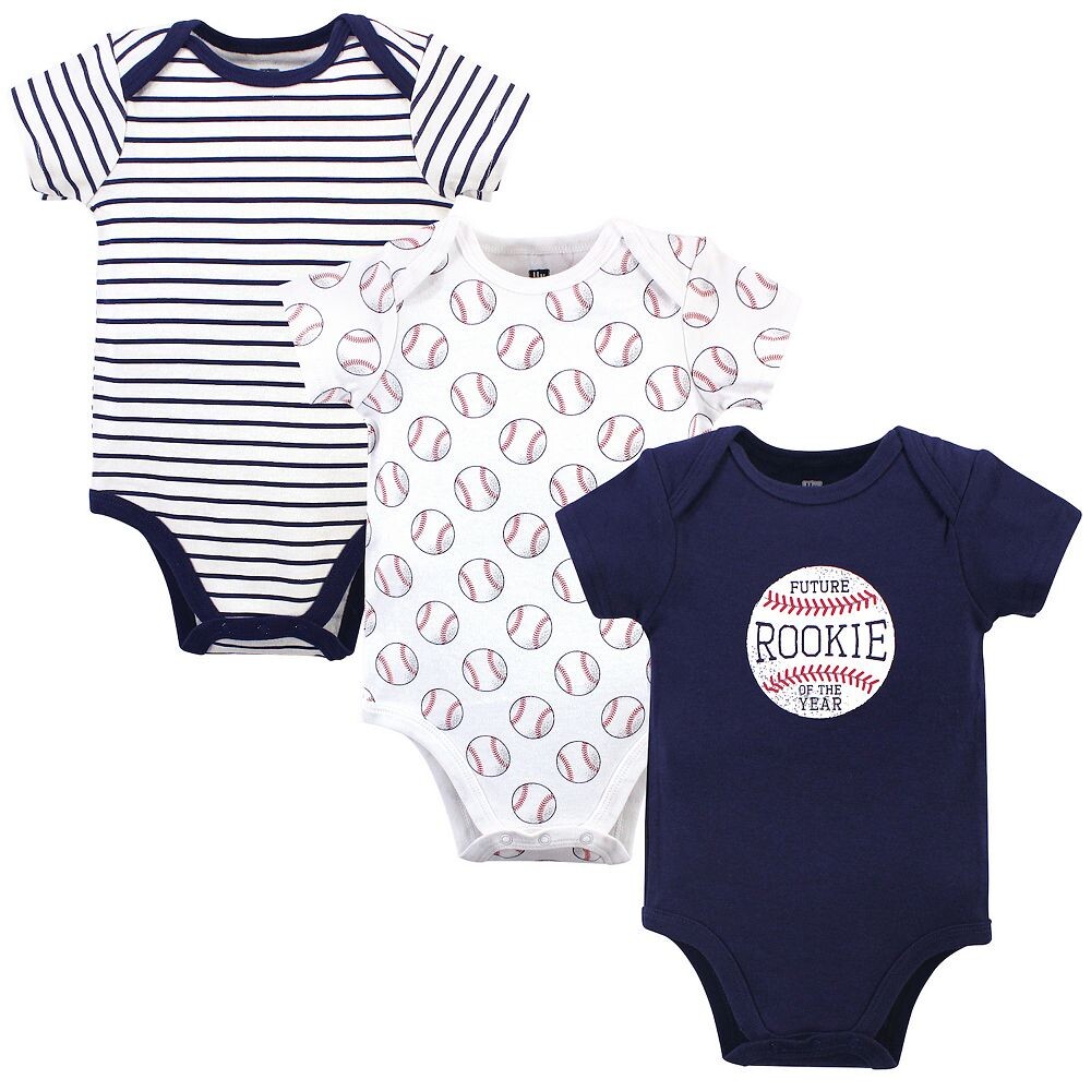 Хлопковые боди для маленьких мальчиков, 3 шт. Hudson Baby, цвет Baseball