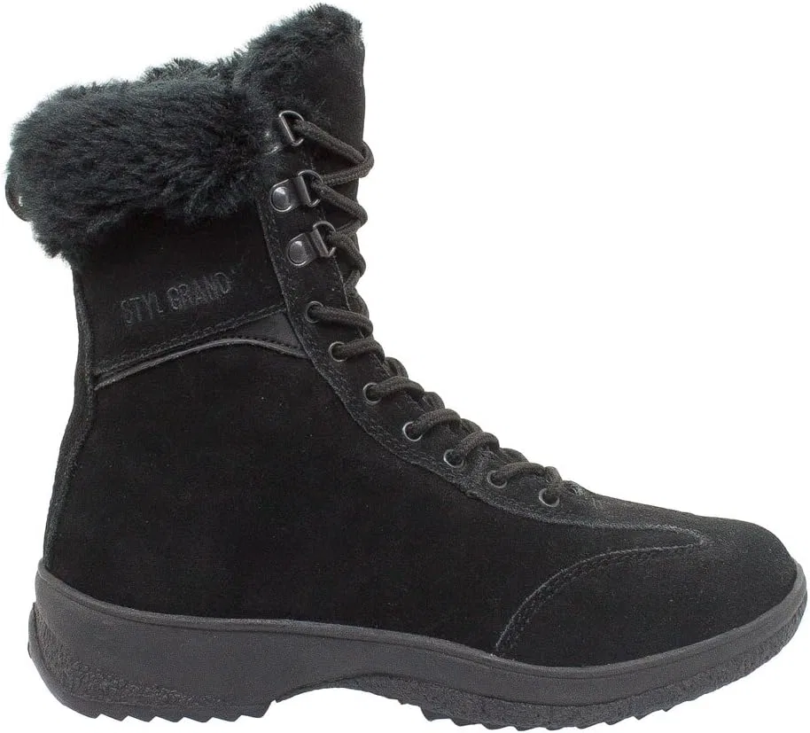 3203 - Замшевые ботинки Styl Grand, Black