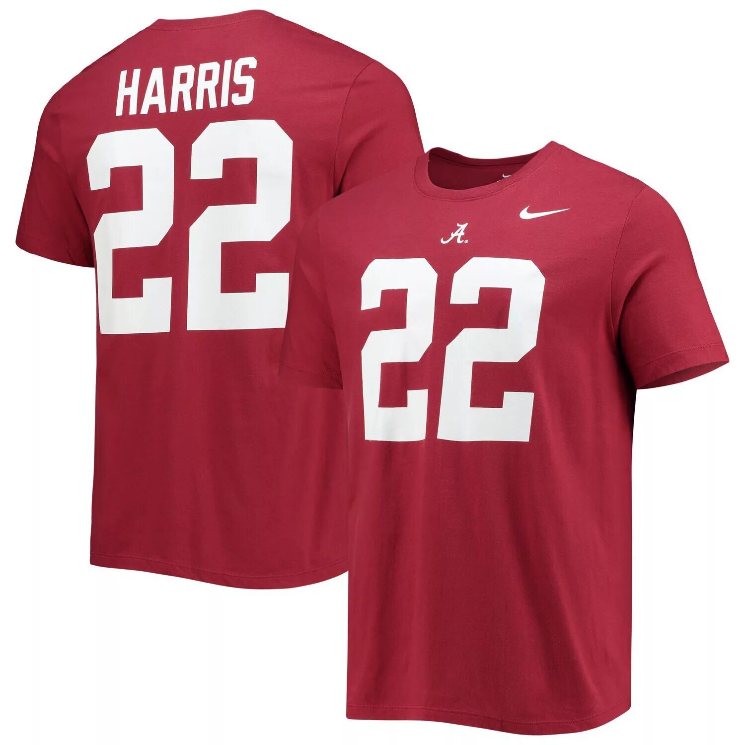 

Мужская футболка команды Najee Harris Crimson Alabama Crimson Tide с именем и номером выпускника Nike