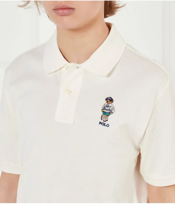 Футболка поло Regular fit Polo Ralph Lauren, бежевый — фото 4