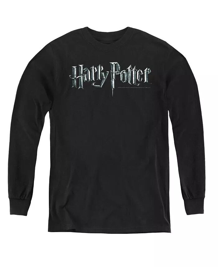 

Свитшот с длинным рукавом с логотипом для мальчиков и молодежи Harry Potter, черный