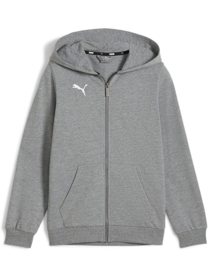 

Толстовка с капюшоном "TeamGoal CasuaLongsleeve Hooded Jacket Jr" серого цвета Puma