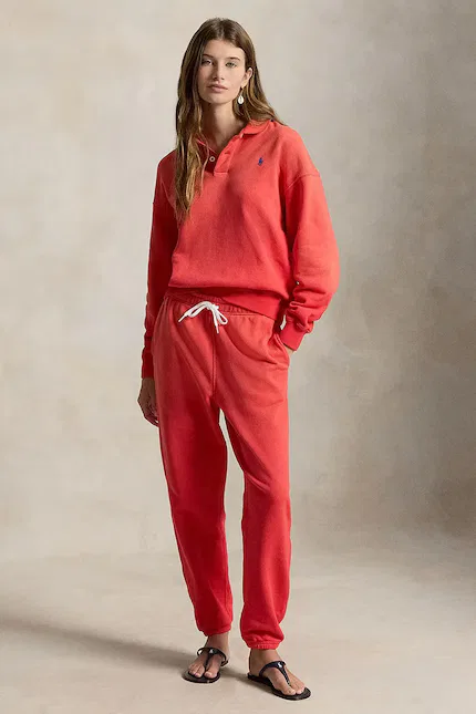 Спортивные штаны женские Polo Ralph Lauren, оранжевый — фото 3