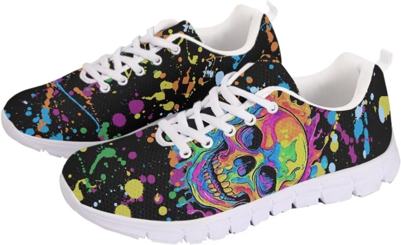 

Кроссовки chaqlin для женщин и мужчин, дышащие спортивные обувь с шнуровкой, повседневные беговые кроссовки, Color Doodle
