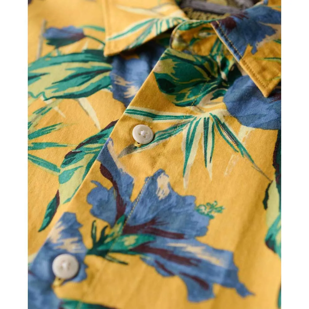 Рубашка с коротким рукавом Superdry Hawaiian Print, желтый — фото 4