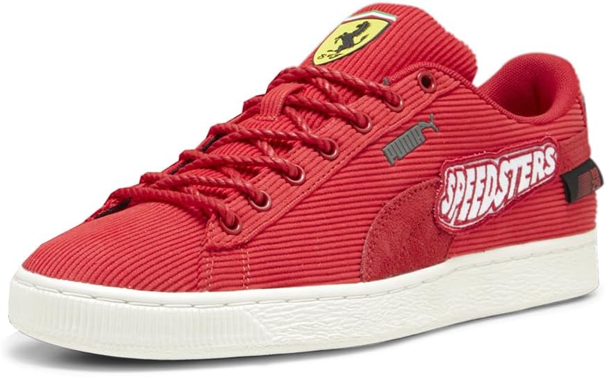 Мужские кроссовки PUMA Scuderia Ferrari Clyde Garage Crews с шнуровкой, повседневные - черные — фото 2