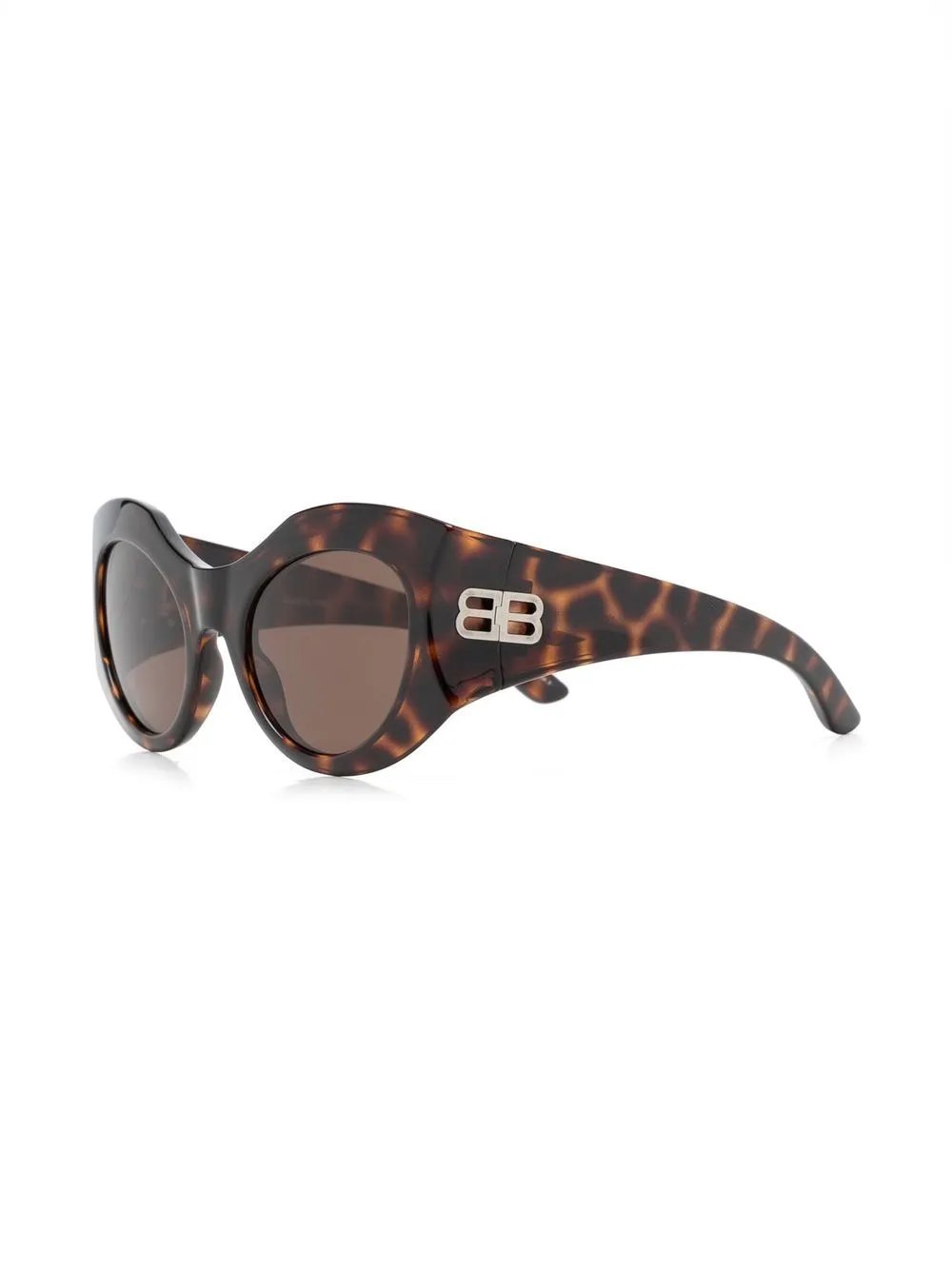 Солнцезащитные очки черепаховой расцветки Balenciaga Eyewear, зеленый — фото 2