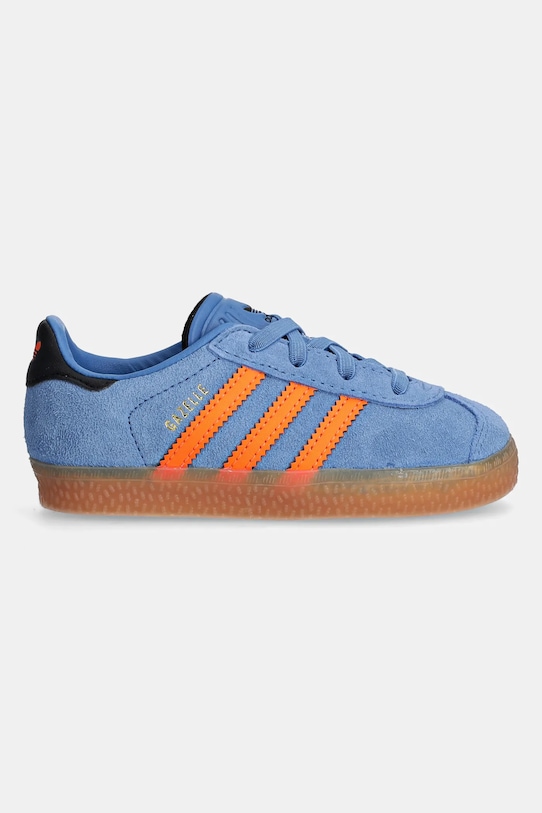 Детские замшевые кроссовки Gazelle Adidas Originals, синий — фото 2