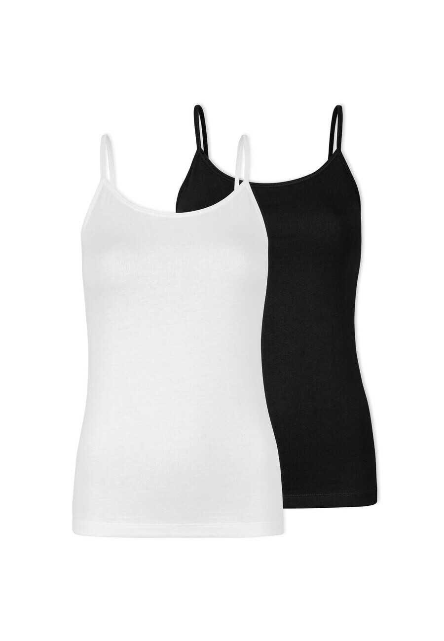 

Топ на тонких бретельках SNOCKS Top, черный/белый