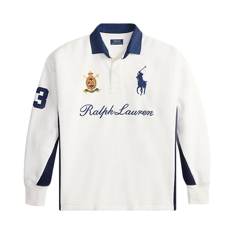 

Толстовка с длинными рукавами Polo Ralph Lauren Magic Fleece Big Pony And Crest Rugby Sweatshirt, белый