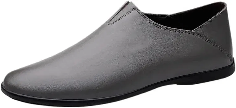 Лоферы кожаные Loafers Grey SayfuR