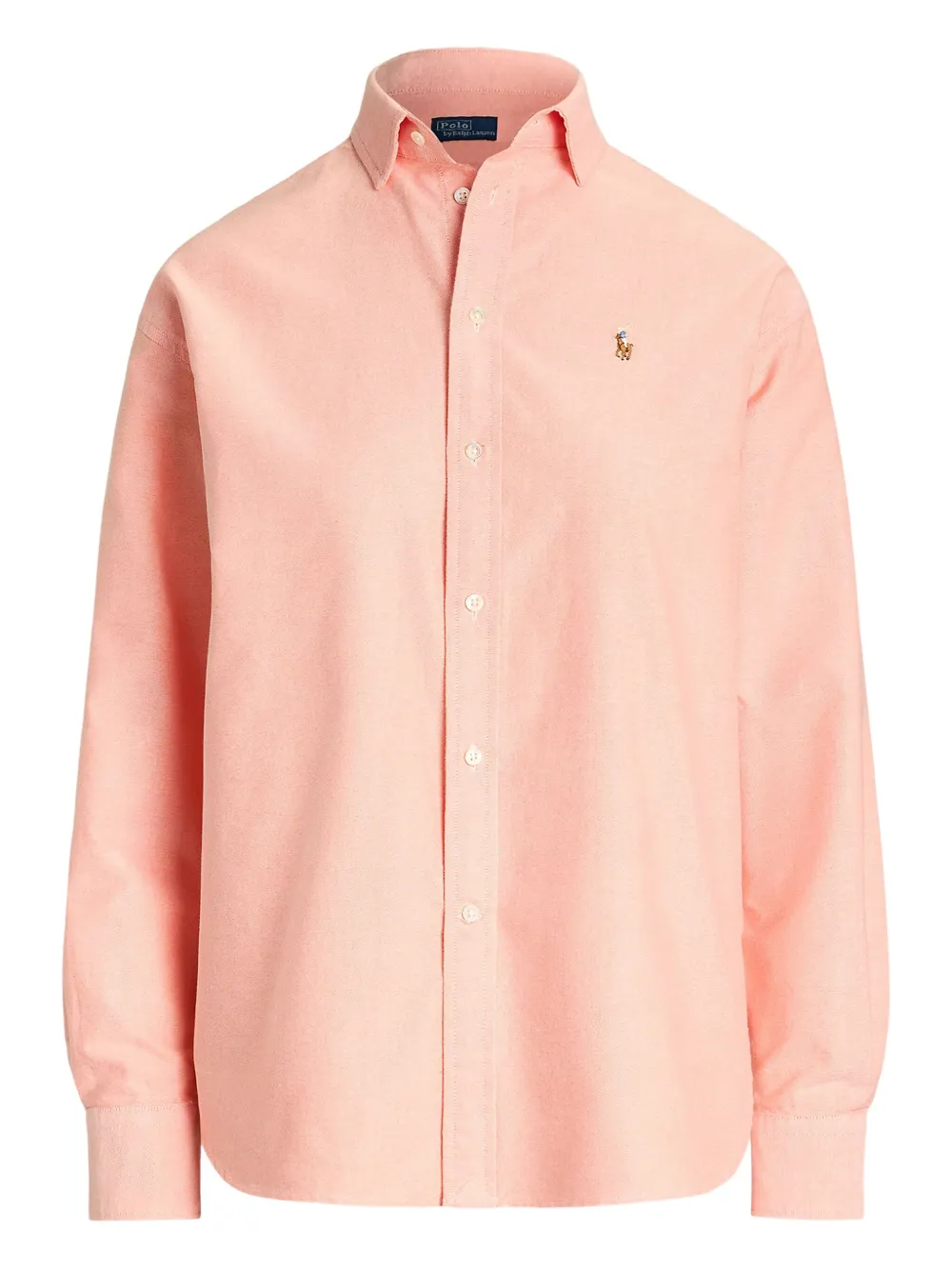 

Рубашка с вышитым логотипом POLO RALPH LAUREN, оранжевый